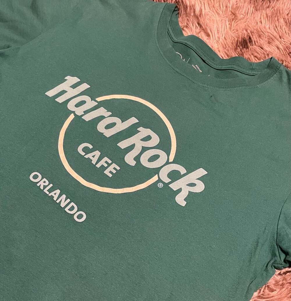 Hard Rock Cafe Orlando Green Graphic Short Sleeve T-Shirt - Picture 4 of 8